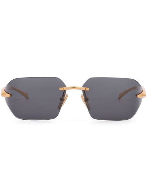 rimless prada sunglasses|unisex prada sunglasses.